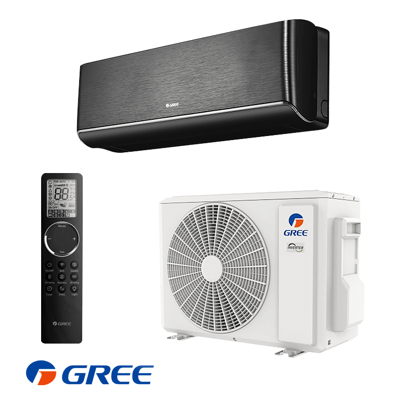 Инверторен климатик GREE Airy GWH12AVCXD-K6DNA1A – Черен
